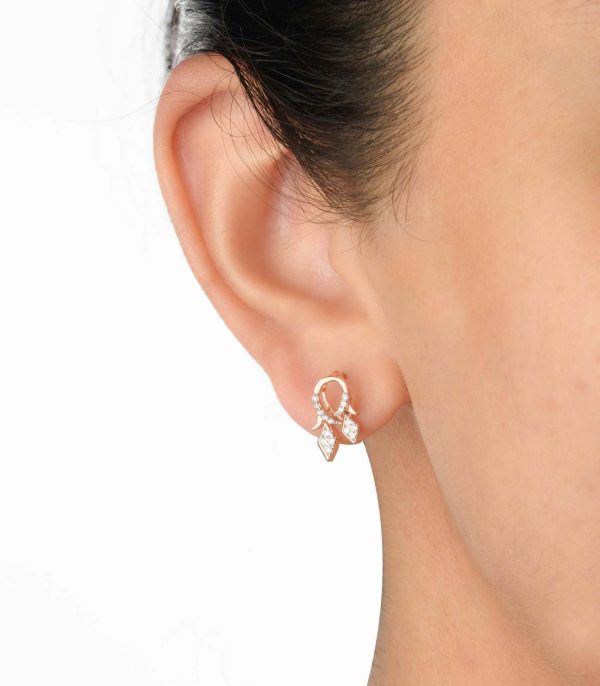 Diamond Sculpted Sparkle Earrings Discount