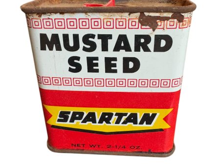 Vintage Spartan Mustard Seed 2 1 4 Oz Spice Tin Grand Rapids MI Cheap