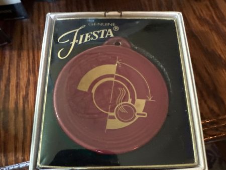 Fiesta Ornament Embossed Cinnebar HLCCA 2008 Member Exclusive Fashion