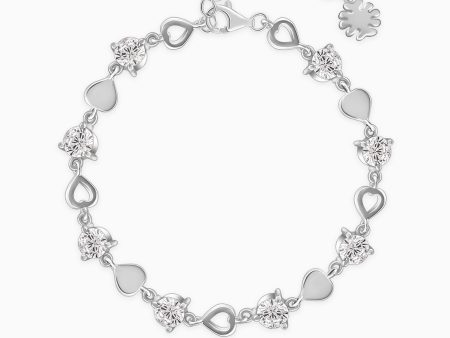 Anushka Sharma Silver Heartlock Bracelet on Sale