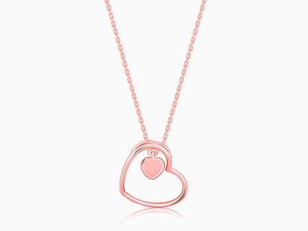 Anushka Sharma Rose Gold Heart Necklace For Cheap