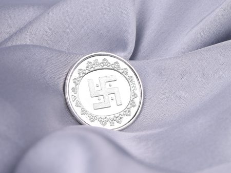 999 Silver Swastika Coin - 5g Hot on Sale