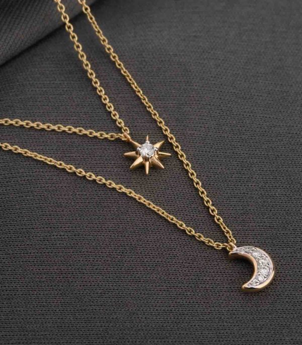 Diamond Solar Flare Necklace on Sale