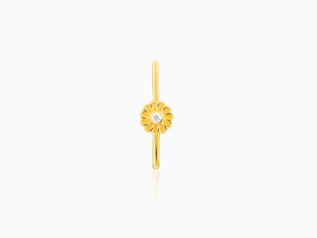 Golden Zirconia Sunflower Watch Band Fashion