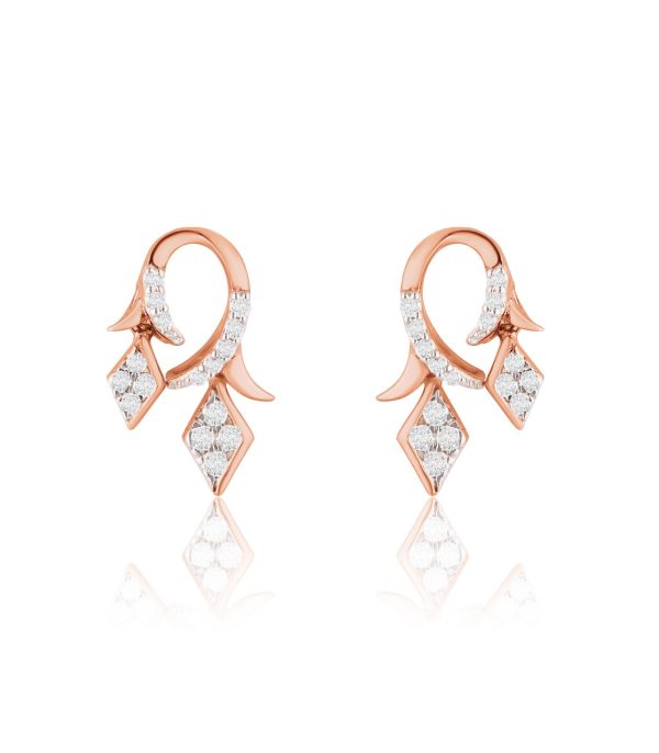 Diamond Sculpted Sparkle Earrings Discount