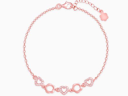 Rose Gold Loving Heart Bracelet Supply