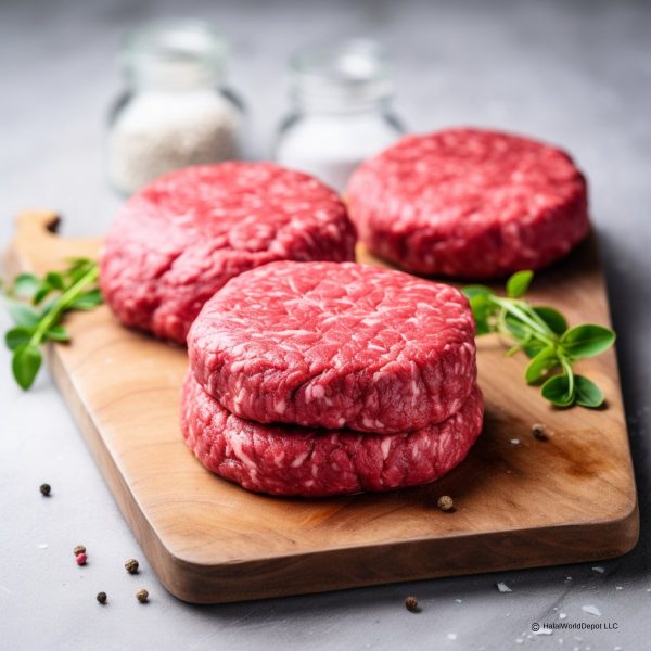 10lb Bulk Pack Halal Beef Burger Patties | Freshly Seasoned And Prepped | Ready To Cook | Online Sale