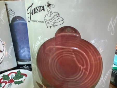 Fiesta Ornament Embossed Disk Pitcher Paprika HLCCA Online