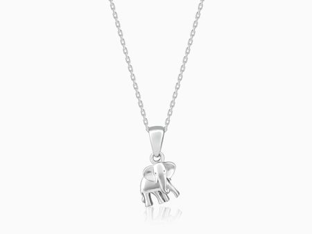 Silver Tusker Pendant With Link Chain Discount