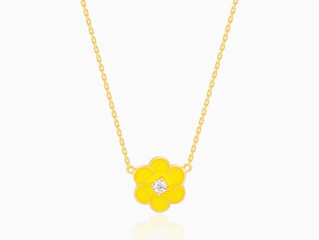 Golden Flower Power Necklace Online Sale