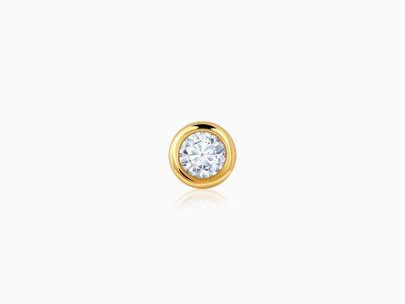 Gold Circolare Diamond Nose Pin on Sale