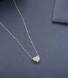 Distinctive Silver Plated Heart Necklace (Brass) For Discount