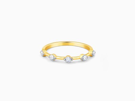 Gold Celestial Shimmer Diamond Ring Cheap