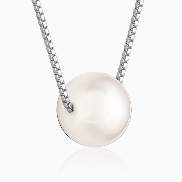 Anushka Sharma Silver White Pearl Moon Necklace Discount