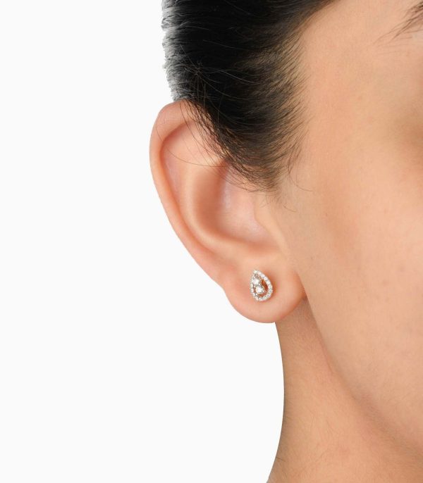 Diamond Minimalist Chic Earrings For Sale