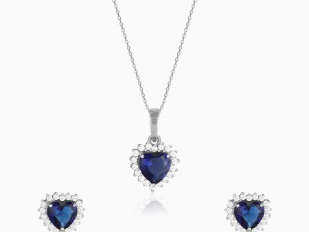 Silver Heart Of The Ocean Set on Sale