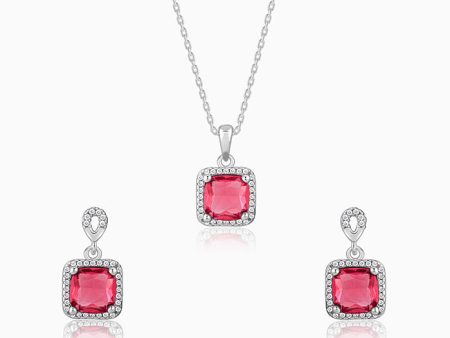 Silver Pink Square Set Online Sale