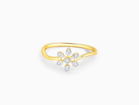 Gold Blossoming Beauty Diamond Ring on Sale