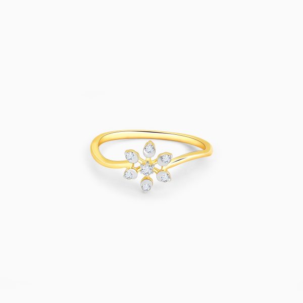 Gold Blossoming Beauty Diamond Ring on Sale