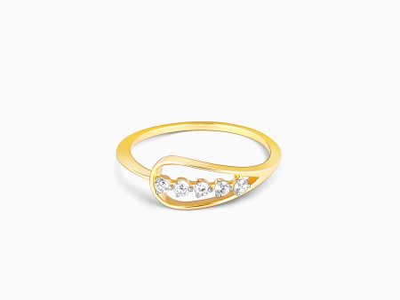 Gold Love for Sparkles Diamond Ring Fashion