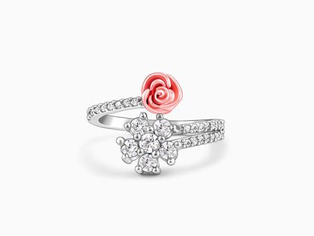 Anushka Sharma Silver Studded Rose Ring on Sale