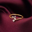 Gold Leaflet Delights Diamond Ring For Cheap