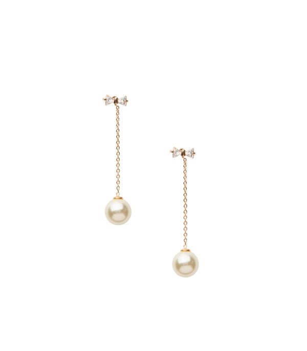 Dangling Pearl Tops (Brass) Online Sale