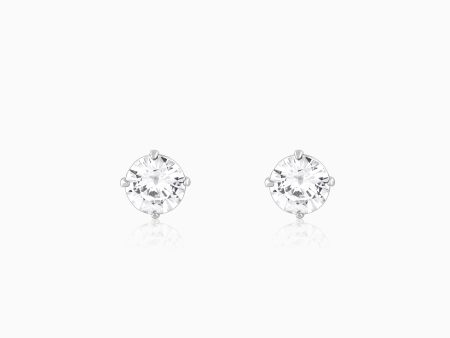 Zircon Stoned Silver Studs Discount