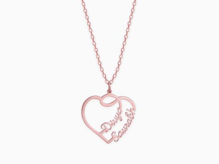 The Lovestruck Couple Rose Gold Pendant With Link Chain For Cheap