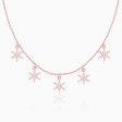 Rose Gold Frost Charm Necklace on Sale