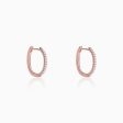 Rose Gold Shining Hoop Earrings Cheap