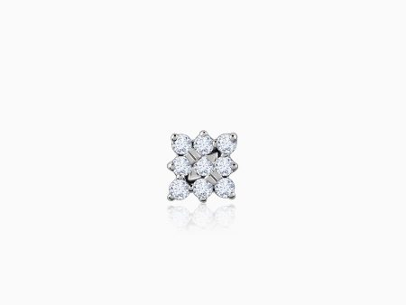 Gold Square Radiance Diamond Nose Pin Discount