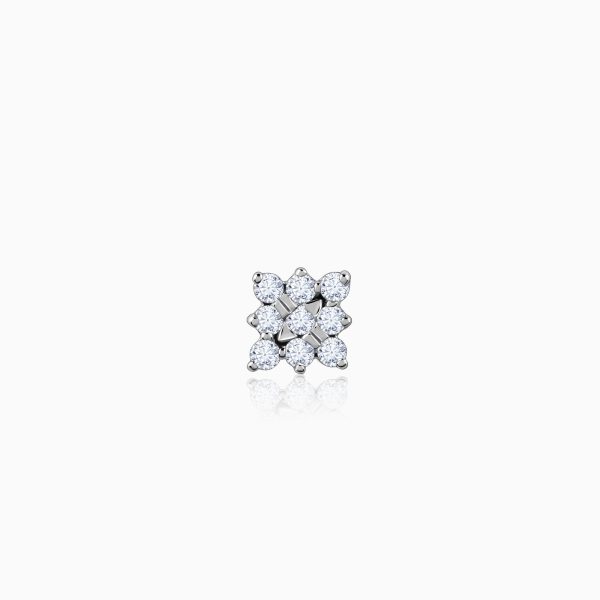 Gold Square Radiance Diamond Nose Pin Discount