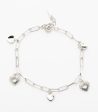 Bulky Chain Multipendant Bracelet (Silver) Online Sale