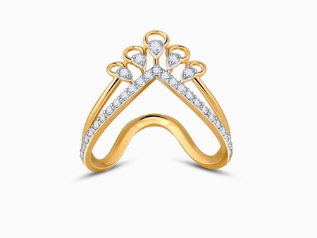 Gold Circulaire Diamond Vanki Ring Cheap