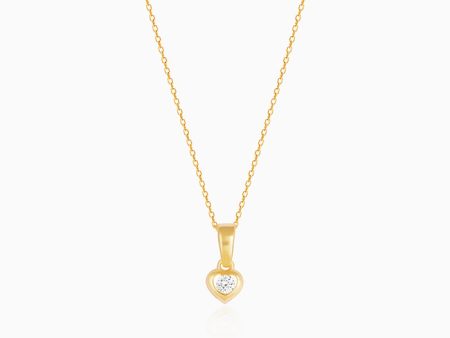 Golden Imagine Hearts Pendant With Link Chain Sale