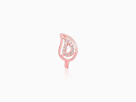 Rose Gold Aam Nose Pin (Clip on) on Sale