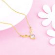 Golden Deer Heart Necklace Fashion