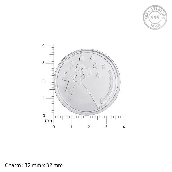 999 Silver Congratulations Love Coin - 10g Fashion