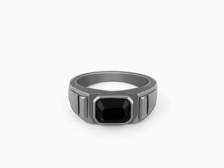 Black Rhodium Observant Ring For Him Online now