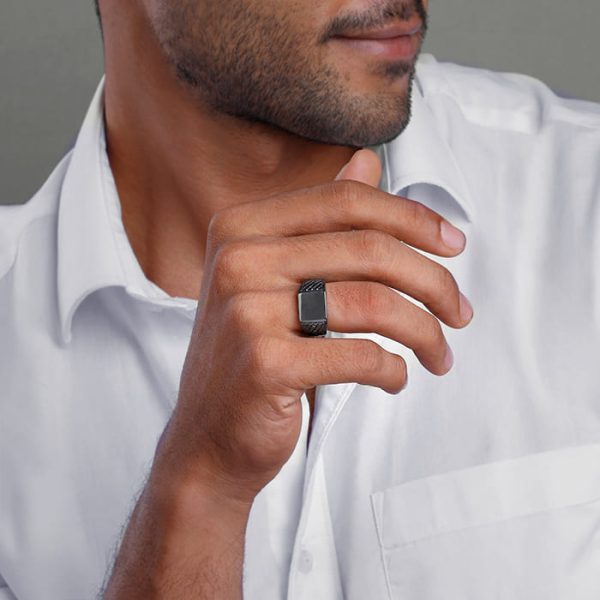 Black Rhodium Ultimate Ring For Him For Cheap