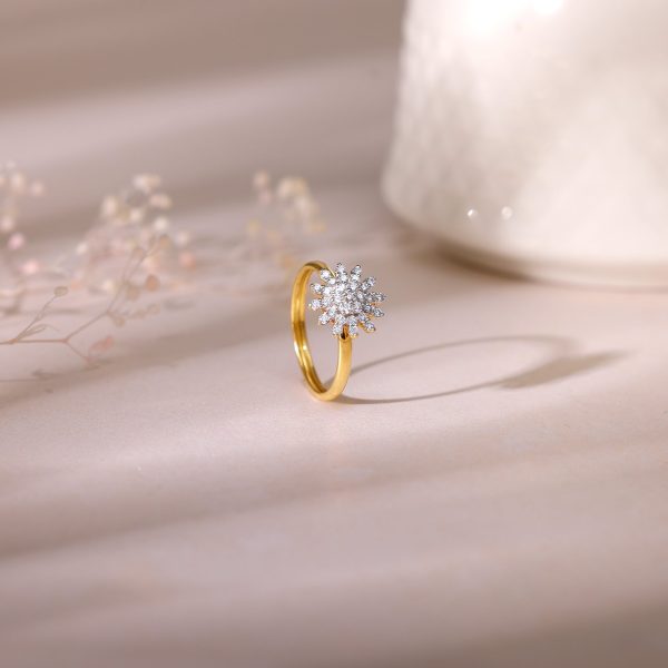 Gold Sunflower Radiance Diamond Ring Online Sale