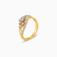 Gold Graceful Wave Diamond Ring For Discount