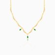 Golden Emerald Tranquility Necklace on Sale