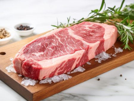 Halal New York Steak | Approx. 1lb | Sliced 1in Thick | Freshly Packaged | High Quality | 100% Zabiha Halal | Discount