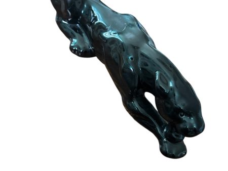 Vintage 15” Crouching Black Panther Statue - Mid Century Modern Online