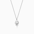 Silver Trishul Pendant with Link Chain For Him Fashion