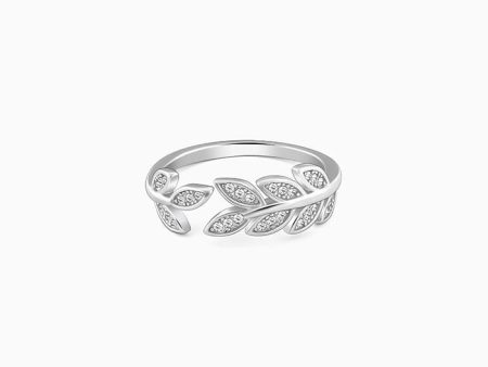 Anushka Sharma Silver Zircon Leaf Ring Fashion