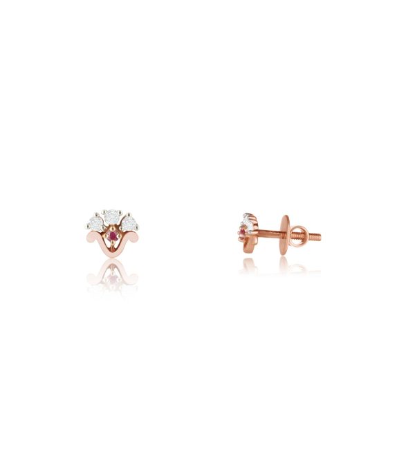 Diamond Mini Bloom Earrings Hot on Sale