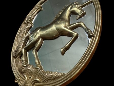 Vintage Brass Mythology Unicorn Mirror Magical Beast Online